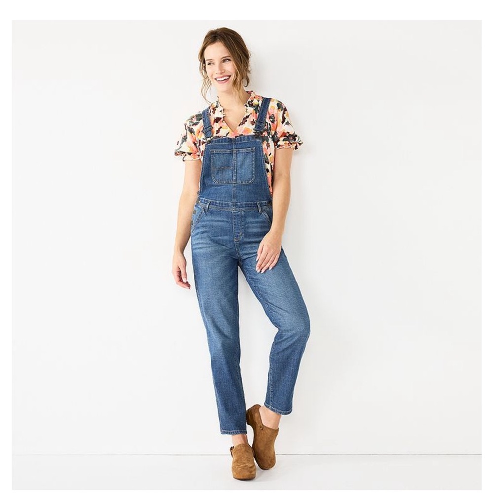 Sonoma Light Blue Denim Overalls Size S
